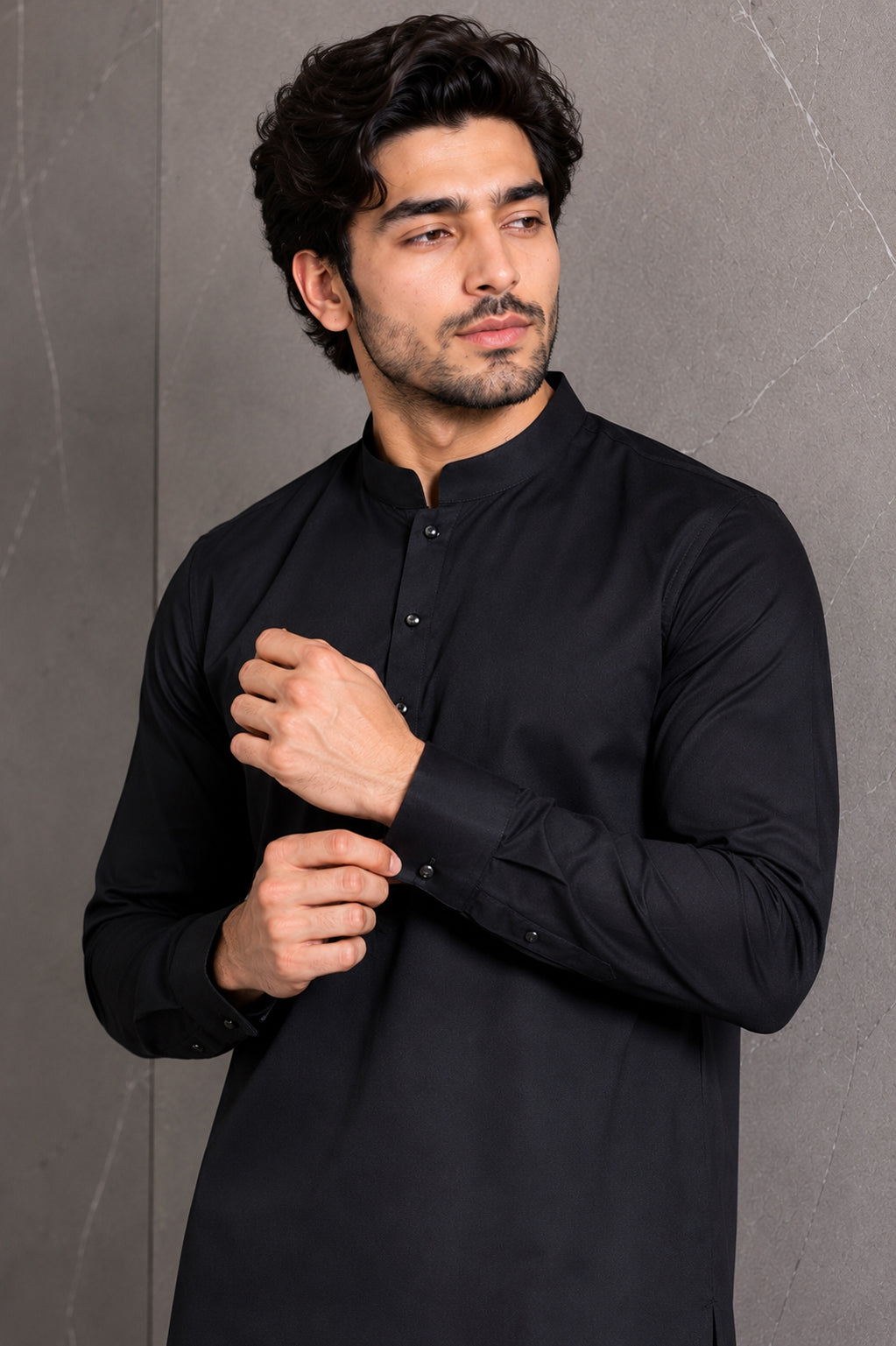 PURE BLACK KURTA SHALWAR