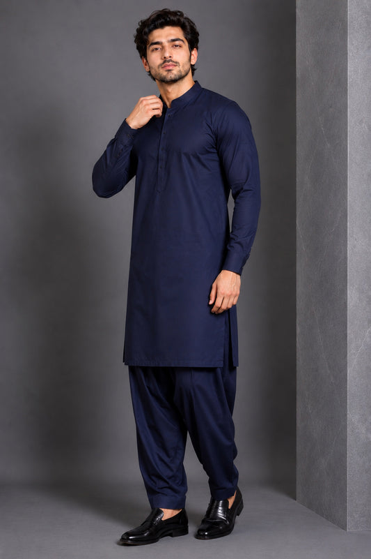 NAVY BLUE KURTA SHALWAR