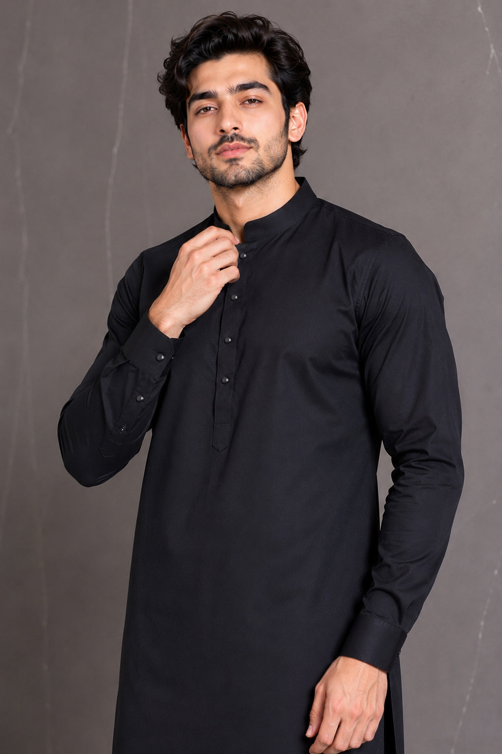 PURE BLACK KURTA SHALWAR