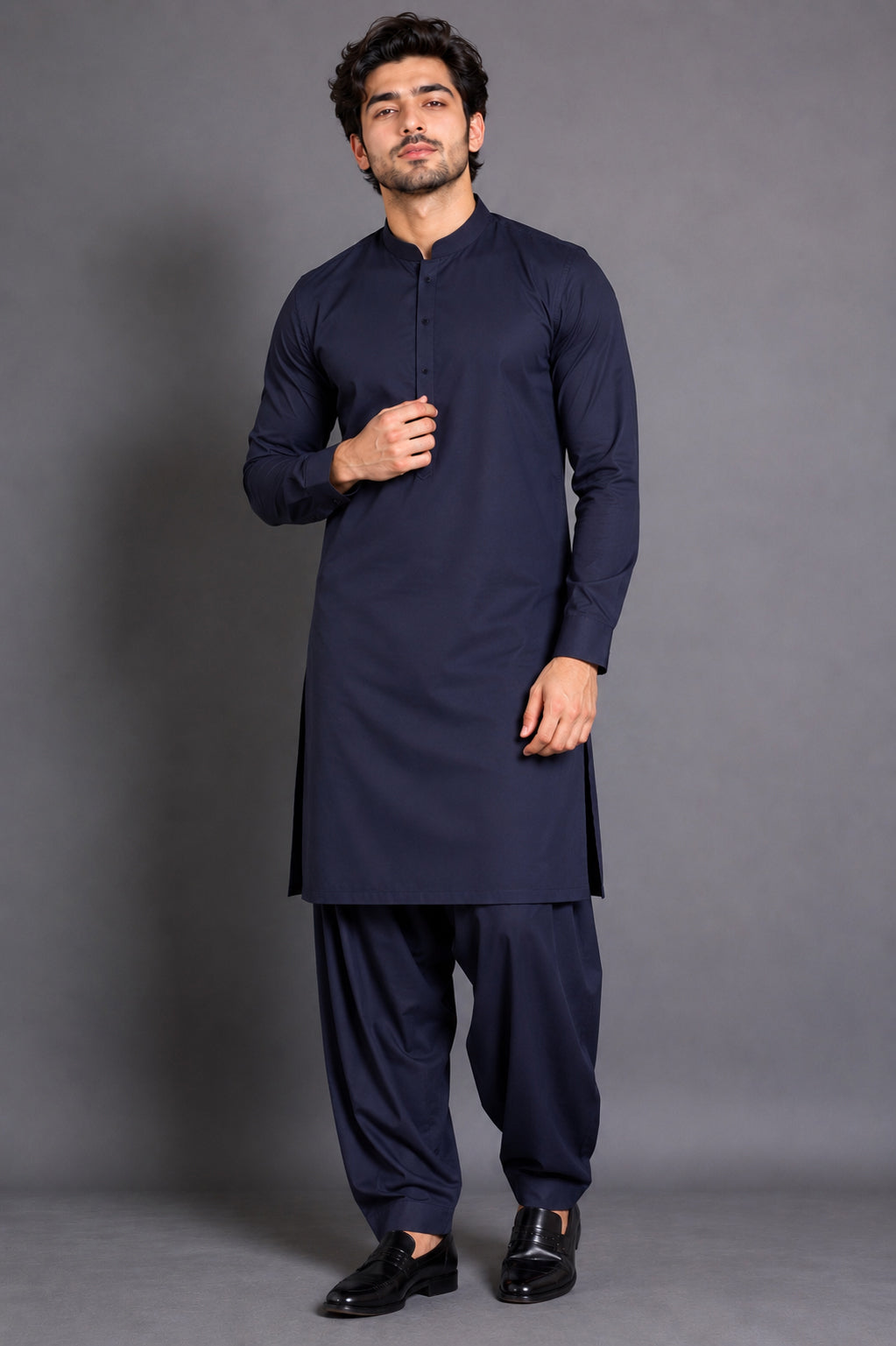 NAVY BLUE KURTA SHALWAR